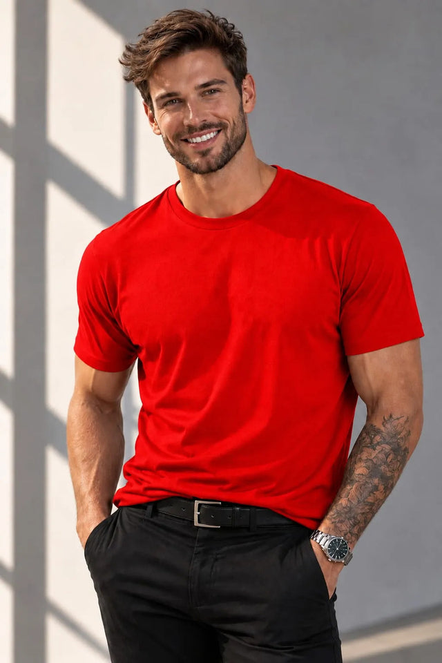 Poleras Cuello Redondo Basicas 100% Algodon Estampar Bordar