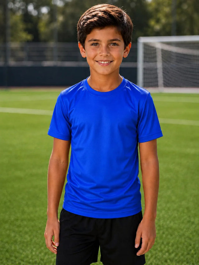 Polera Deportiva Niño Antitranspirante Dryfit Manga Corta Uv