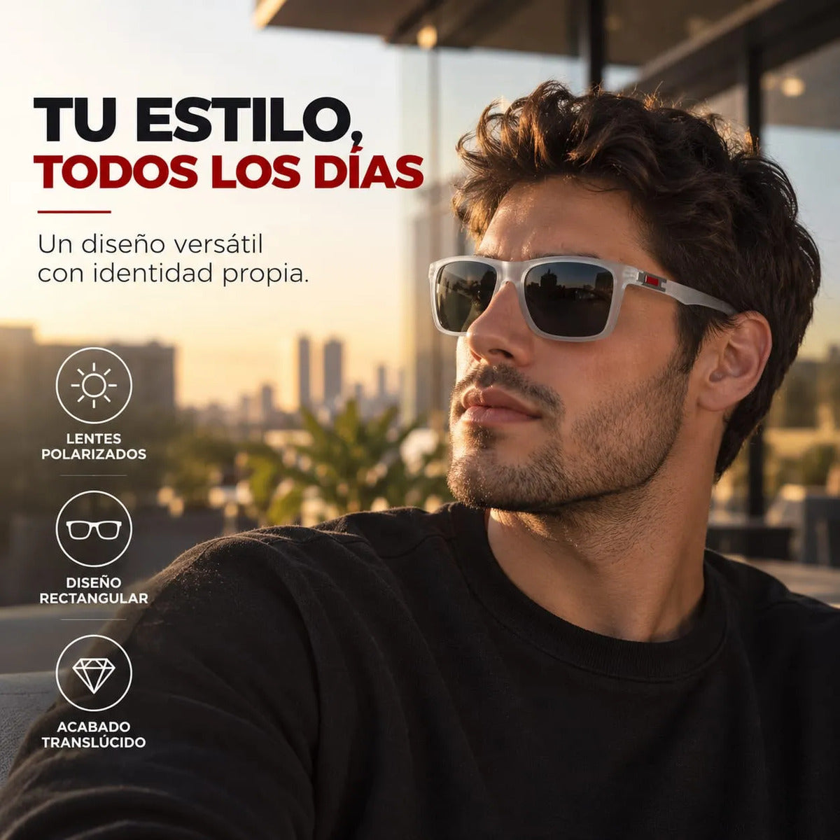 Negro / gris oscuro | Blanco translúcido