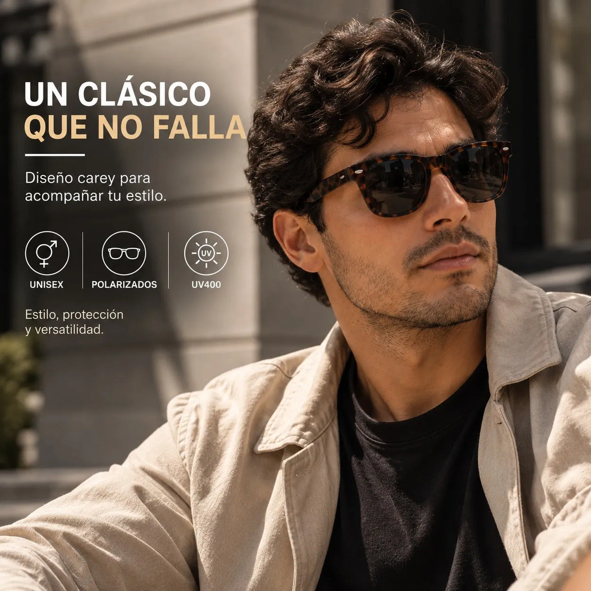 Lentes De Sol Polarizados Unisex Carey  Protección Uv400