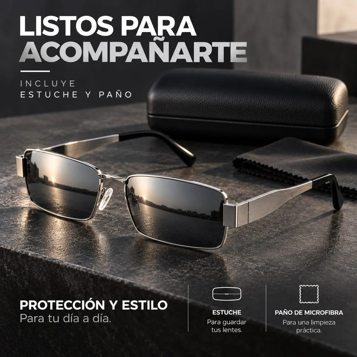 Gris oscuro/espejado | Plateado | Plateado y negro