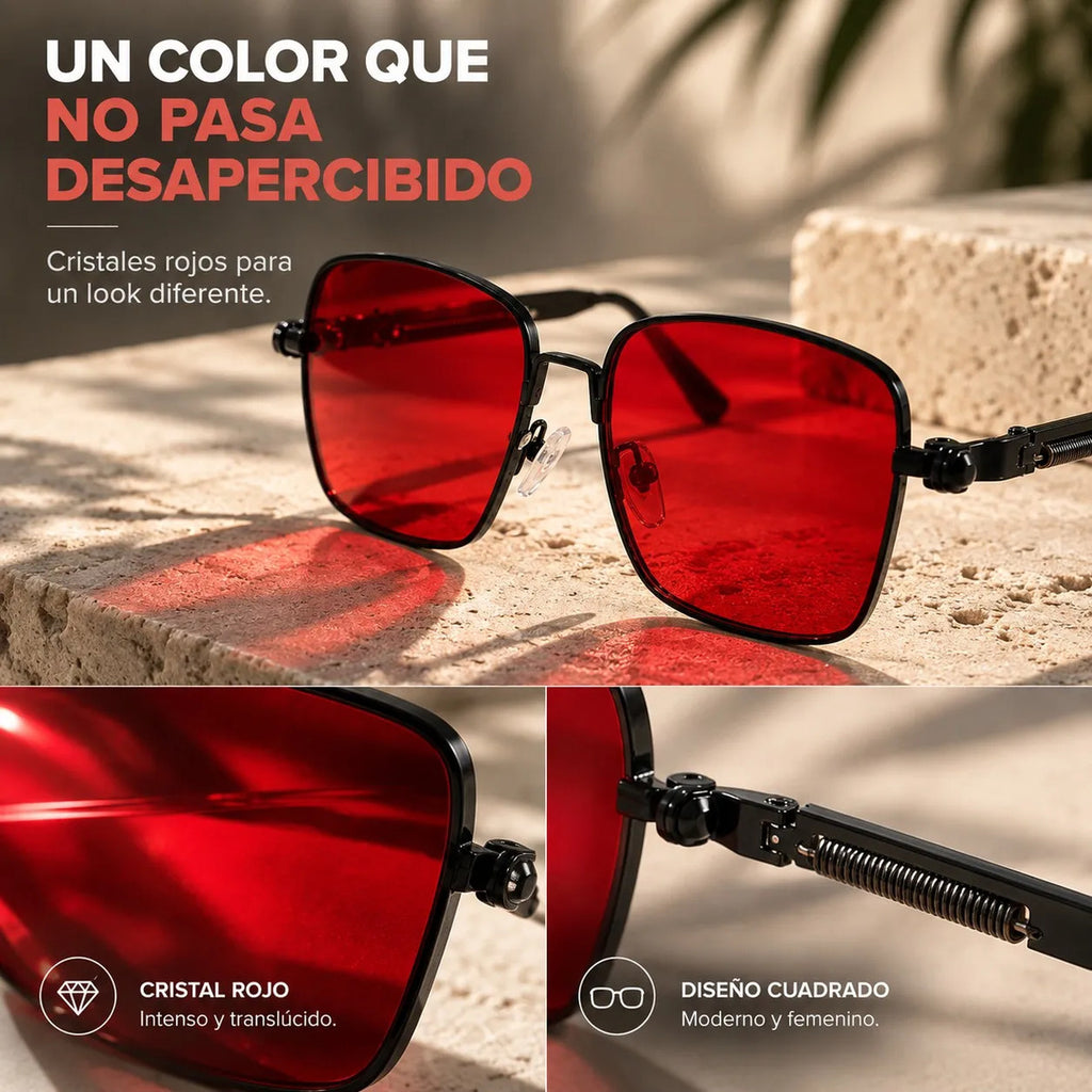 Lentes De Sol Mujer Polarizado Cuadrados Uv400 Marco Tr90