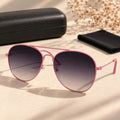 Lentes De Sol Mujer Polarizado Aviador Rosa Uv400 Degradé