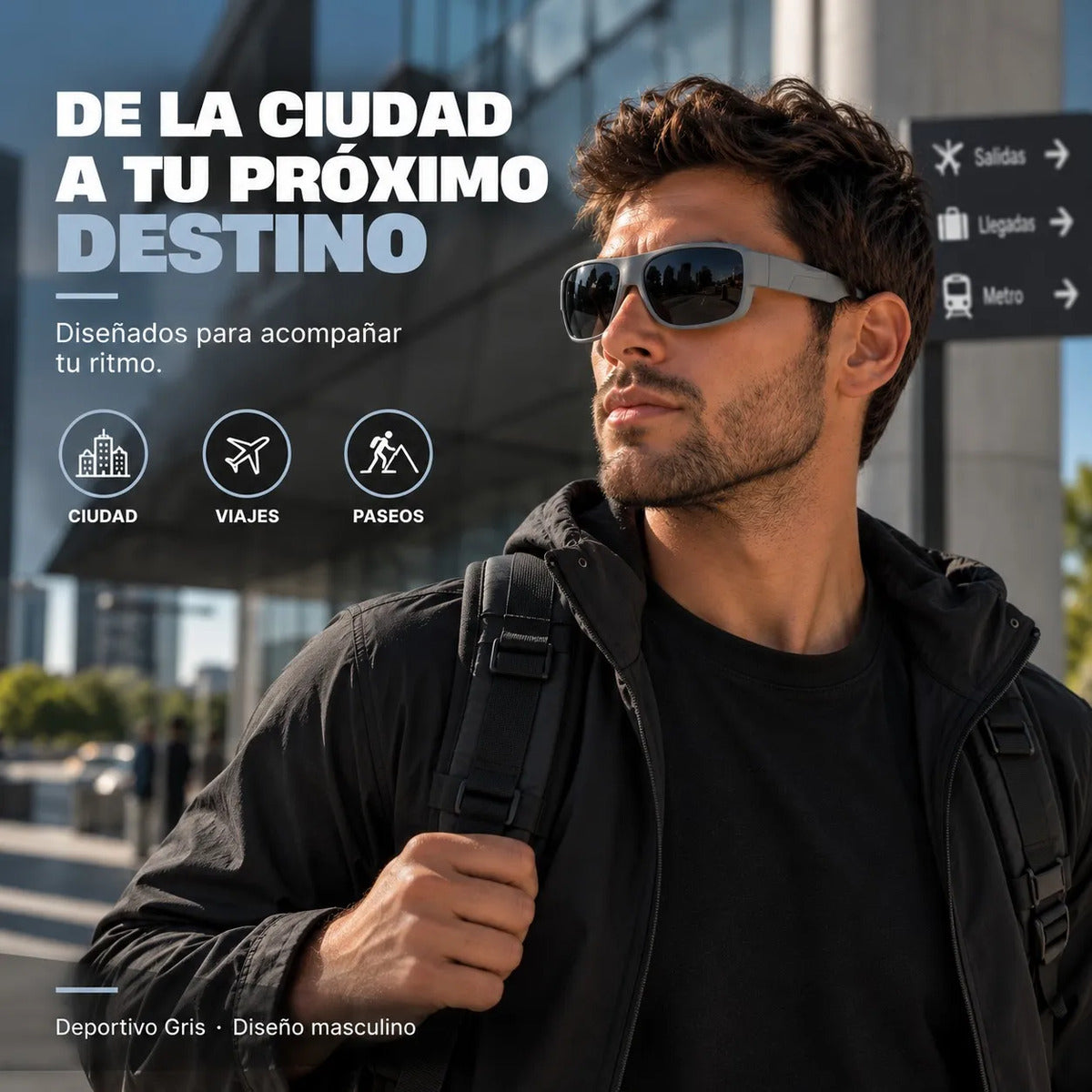 Lente De Sol Deportivo De Hombre Proteccion Uv400 Polarizado
