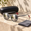Lentes De Sol Hombre Redondos Uv400 Espejados Con Estuche