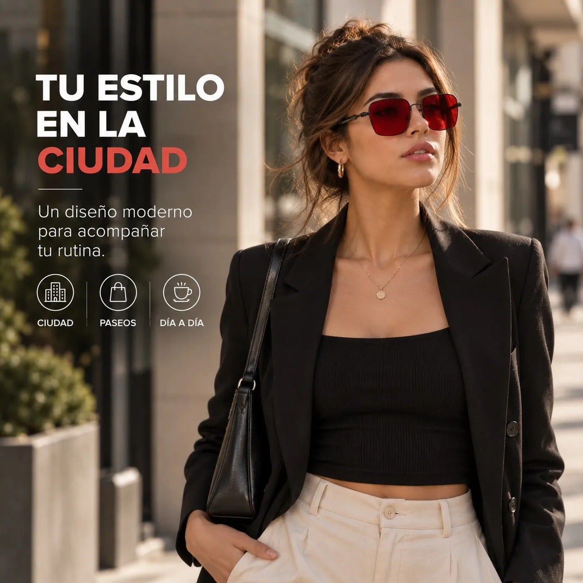 Lentes De Sol Mujer Polarizado Cuadrados Uv400 Marco Tr90
