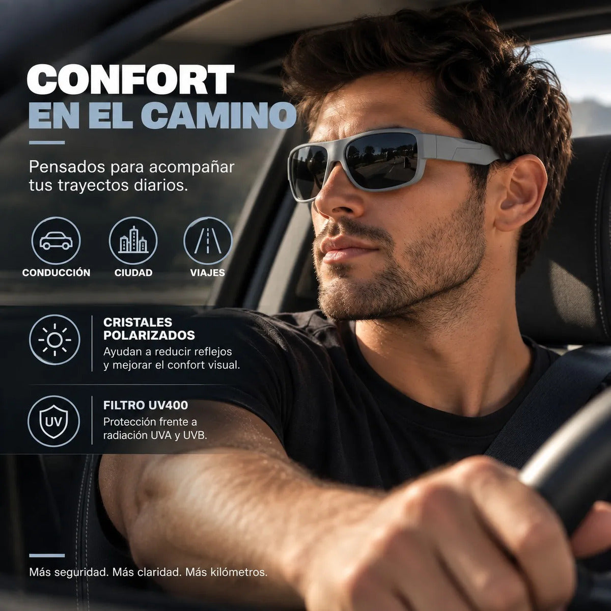 Lente De Sol Deportivo De Hombre Proteccion Uv400 Polarizado