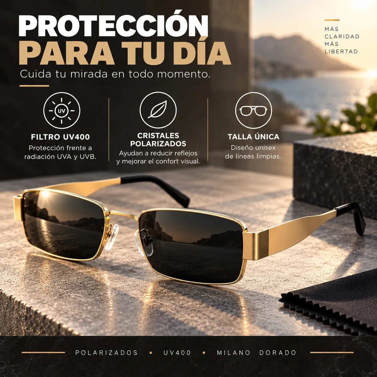 Negro/Gris oscuro | Dorado | Dorado con terminales negros