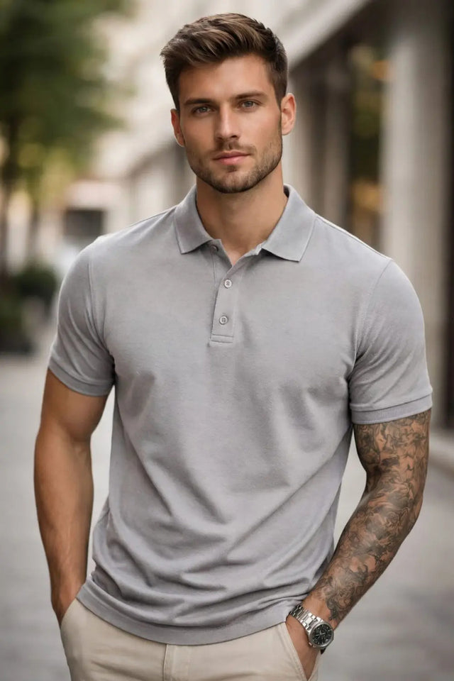 Polera Pique/polo Basica 100% Algodon Manga Corta 240g/m