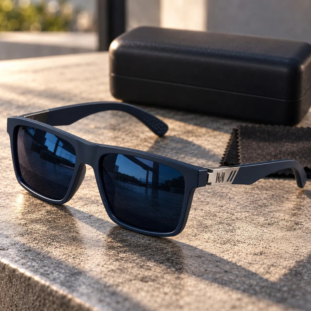Lentes De Sol Polarizado De Hombre Rectangulares Uv400