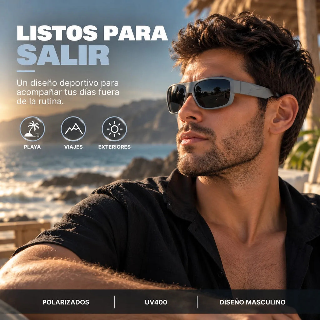 Lente De Sol Deportivo De Hombre Proteccion Uv400 Polarizado