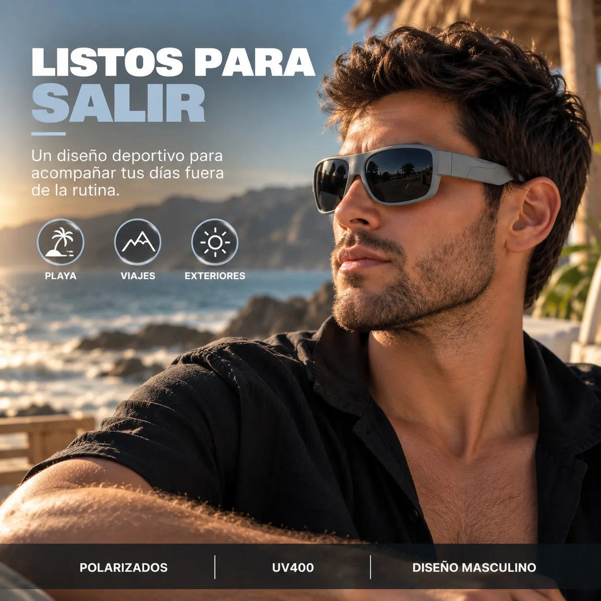 Lente De Sol Deportivo De Hombre Proteccion Uv400 Polarizado