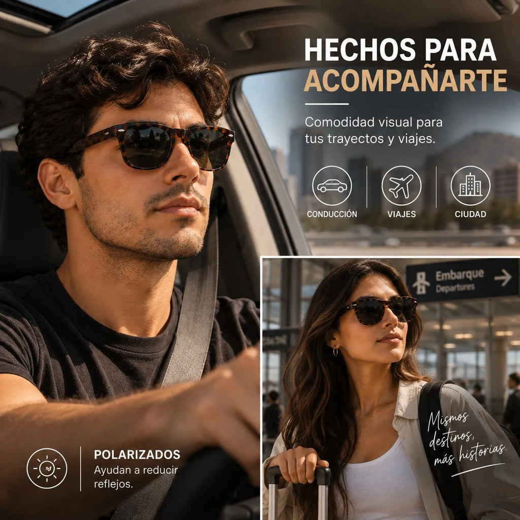 Lentes De Sol Polarizados Unisex Carey  Protección Uv400