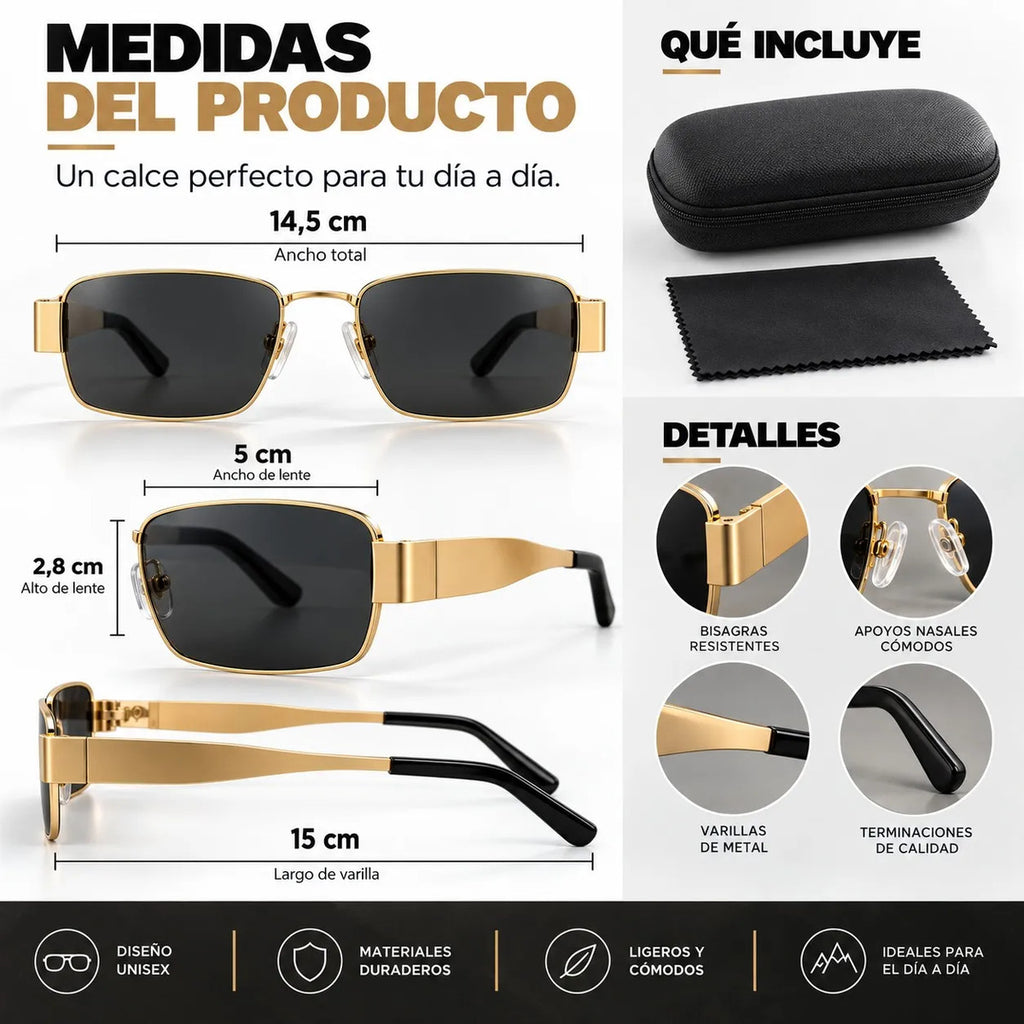 Negro/Gris oscuro | Dorado | Dorado con terminales negros