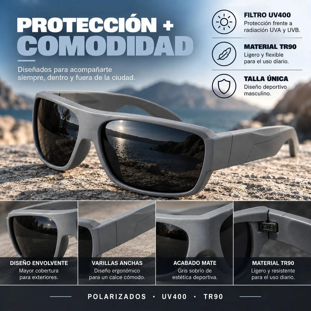 Lente De Sol Deportivo De Hombre Proteccion Uv400 Polarizado