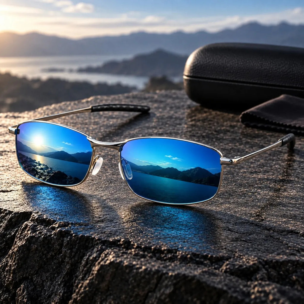 Lentes De Sol Aero Hombre Uv400 Tr90 Espejados Con Estuche